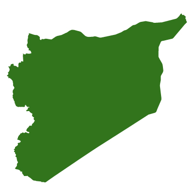 シリア・アラブ共和国無料フリーイラスト｜無地(緑)